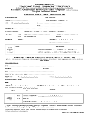  VISA DE LONG SEJOUR DEMANDE D ATTESTATION OFII Consulfrance Atlanta 2018