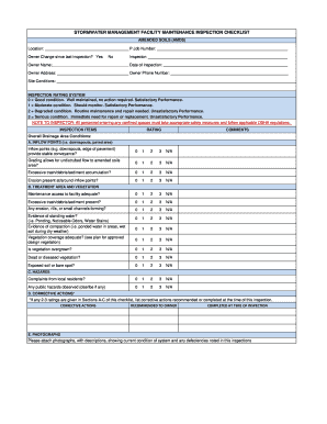 Maintenance Inspection Form