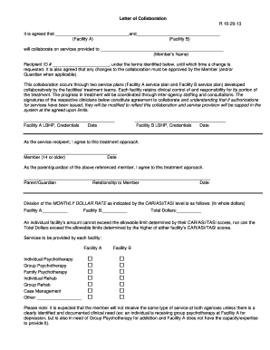Letter of Collaboration Mar3 Oklahoma Department of Odmhsas  Form