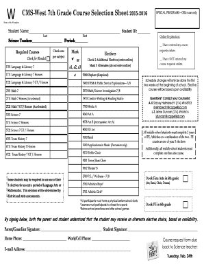  W CMS West 7th Grade Course Selection Sheet 2016-2024
