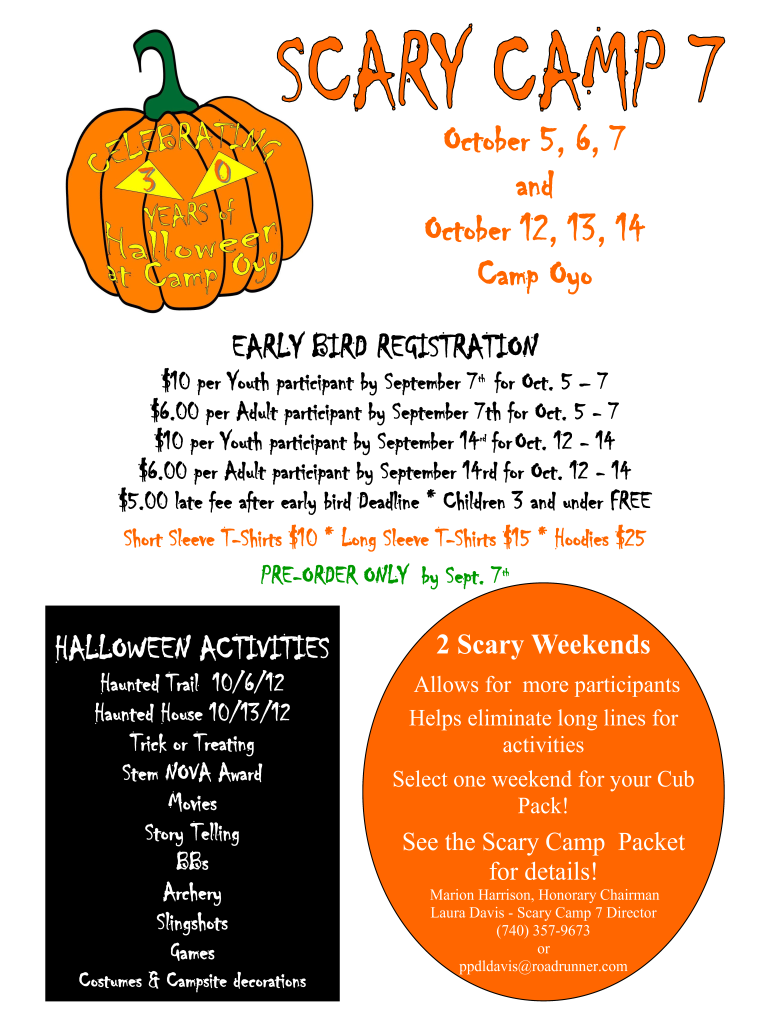 Get and Sign 2 Scary Weekends  Skcbsaorg 2012-2022 Form