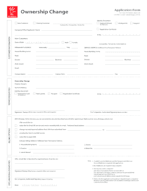 Dhiraagu Ownership Change Form