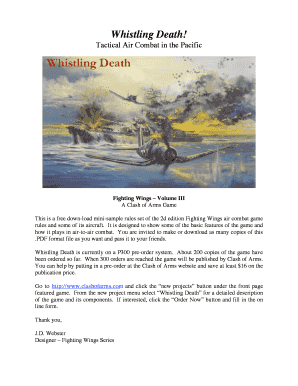 Fighting Wings Rules PDF  Form