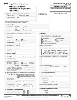 Office File Number or IMM 1343 Case Label  Form