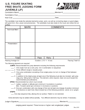 Juvenile Skate Test  Form