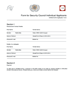 Daimun Security  Form