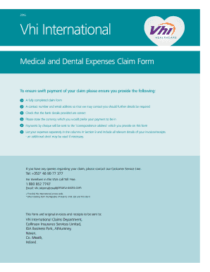  Vhi International Claim 2015