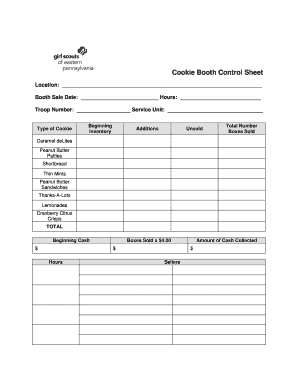 Girl Scout Cookie Order Form PDF
