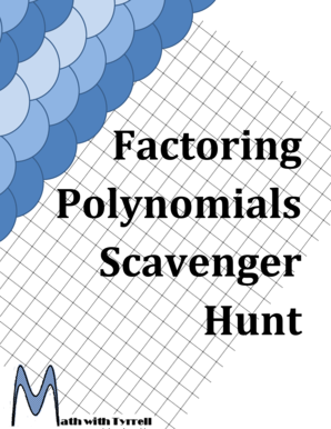 Factoring Trinomials Scavenger Hunt  Form