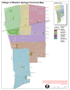 Village of Western Springs Precincts Map Neighborhoods  Form