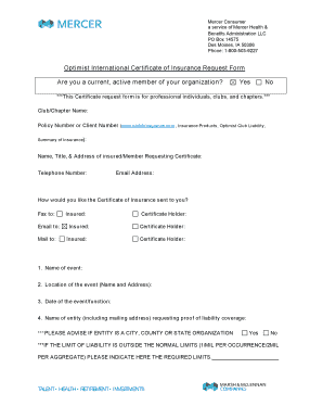 Optimist International Certificate Form