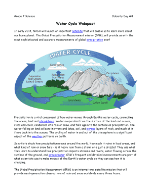 Water Cycle Webquest Answer Key  Form