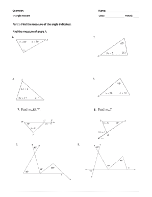 Geometry Assignment Find the Measure of Each Angle Indicated Worksheet Answers  Form