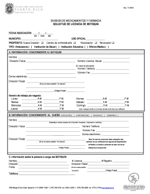 DIVISION DE DROGAS Y FARMACIA Saludgovpr  Form