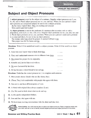 Mixed Pronouns Exercises PDF  Form