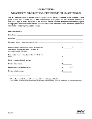 Inclusion Amount Calculator  Form