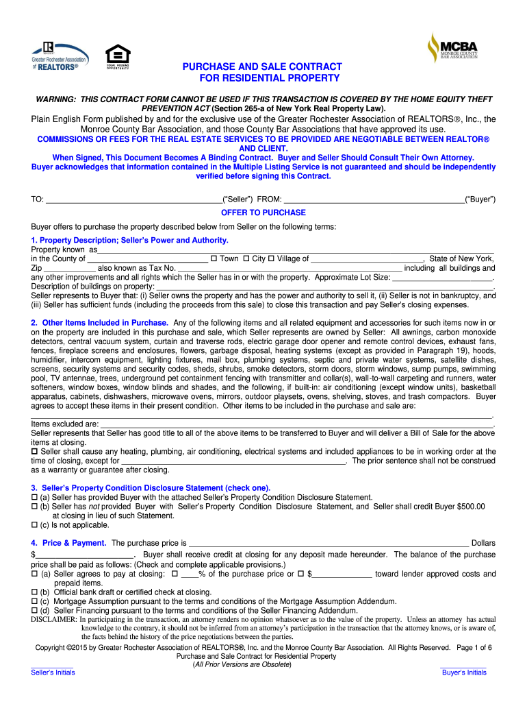 Monroe County Bar Association Real Estate Forms