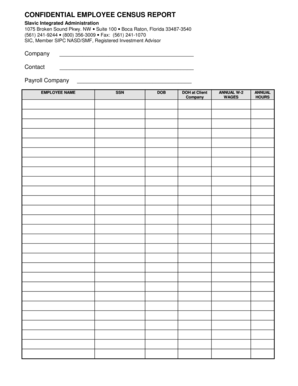 Employee Census  Form