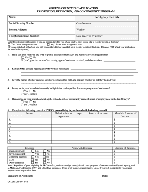 Greene County Prc  Form