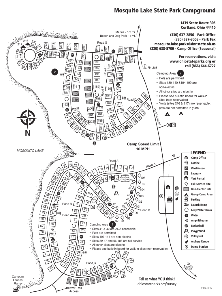 Mosquito Lake Campground Map  Form