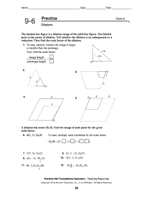 9 6 Practice Dilations Answer Key  Form