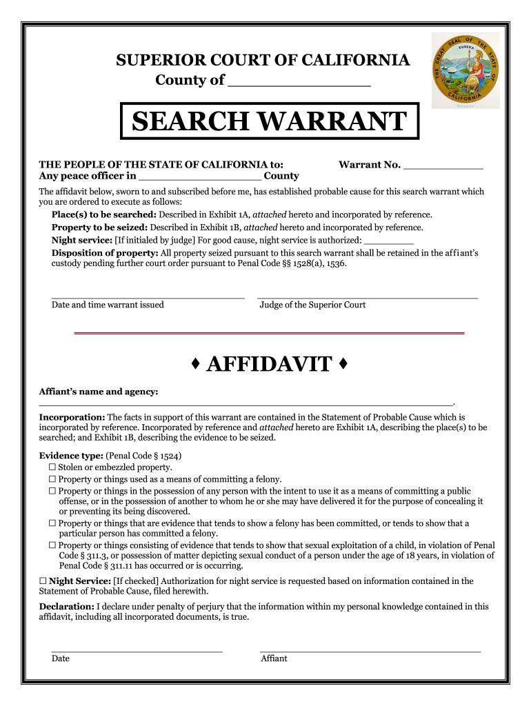 Serach Warrant Financial Alameda County District Le Alcoda  Form