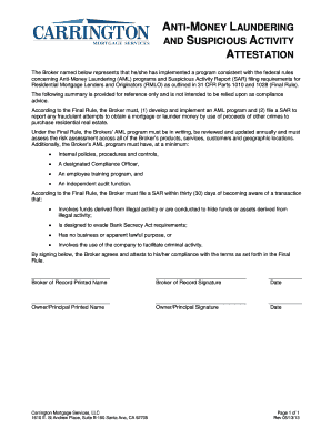 Aml Letter Template  Form