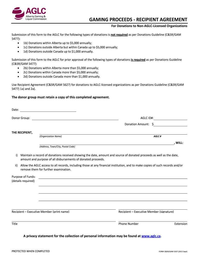 Aglc Form 5507