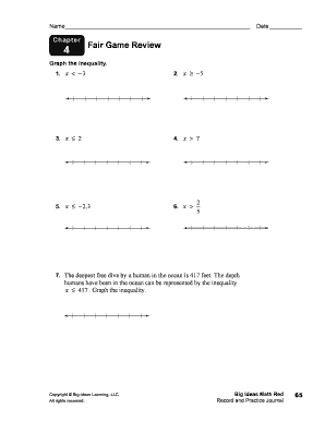 Chapter 4 Fair Game Review Answers 8th Grade  Form