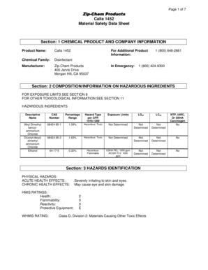 Calla 1452 Sds  Form