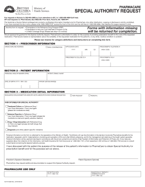 Special Authority  Form