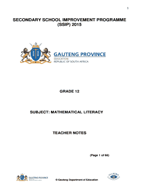 Subject Improvement Plan Example  Form