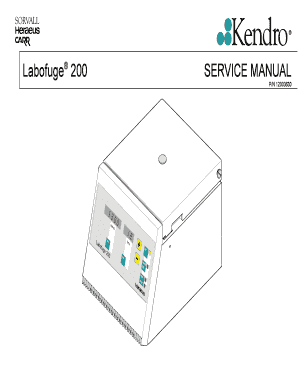 Labofuge 200 Service Manual  Form