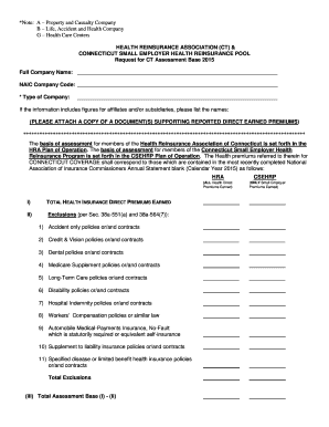 Connecticut Small Employer Health Reinsurance Pool  Form