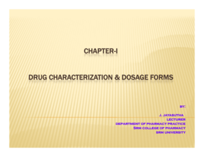 Drug Characterization PPT  Form