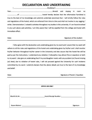 Srm Declaration Form