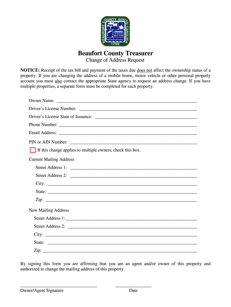 Beaufort County Treasurer  Form