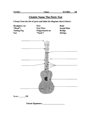 Ukulele Labelled Diagram  Form