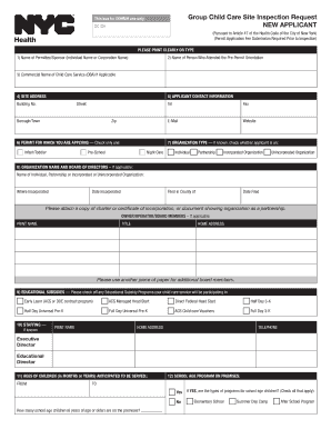 Get and Sign Child Site Inspection Get  Form