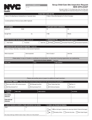 Child Site Inspection Get  Form