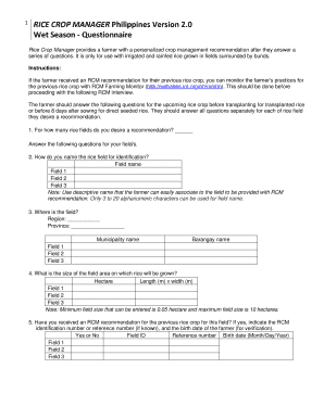 Draft Philippines RCM Questionnaire Version 11docx  Form