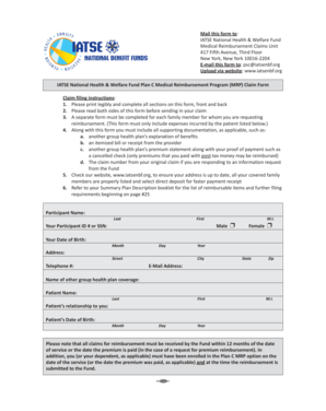 Iatse Medical Reimbursement Form