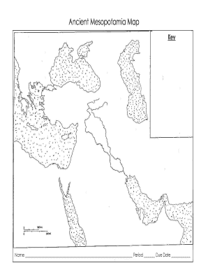 Blank Mesopotamia Map PDF  Form