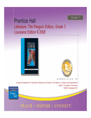 Prentice Hall Literature Grade 7 PDF  Form