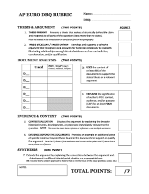 Ap Euro Dbq  Form