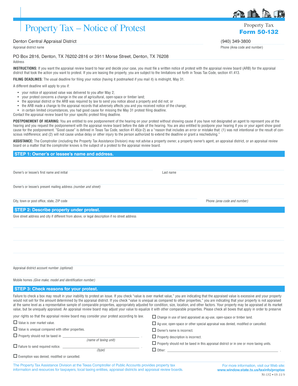 Property Tax Notice of Protest Form 50 132