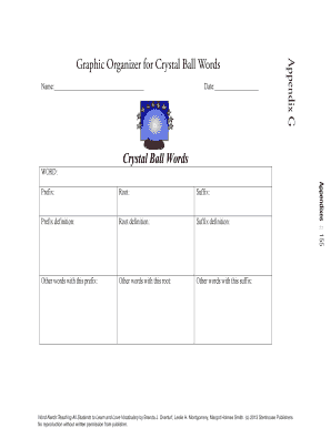 Crystal Ball Words  Form