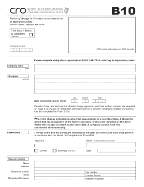 B10 Form PDF