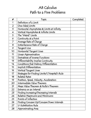 Ab Calculus Path to a Five Problems Answers  Form