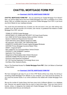 Chattel Mortgage Form PDF